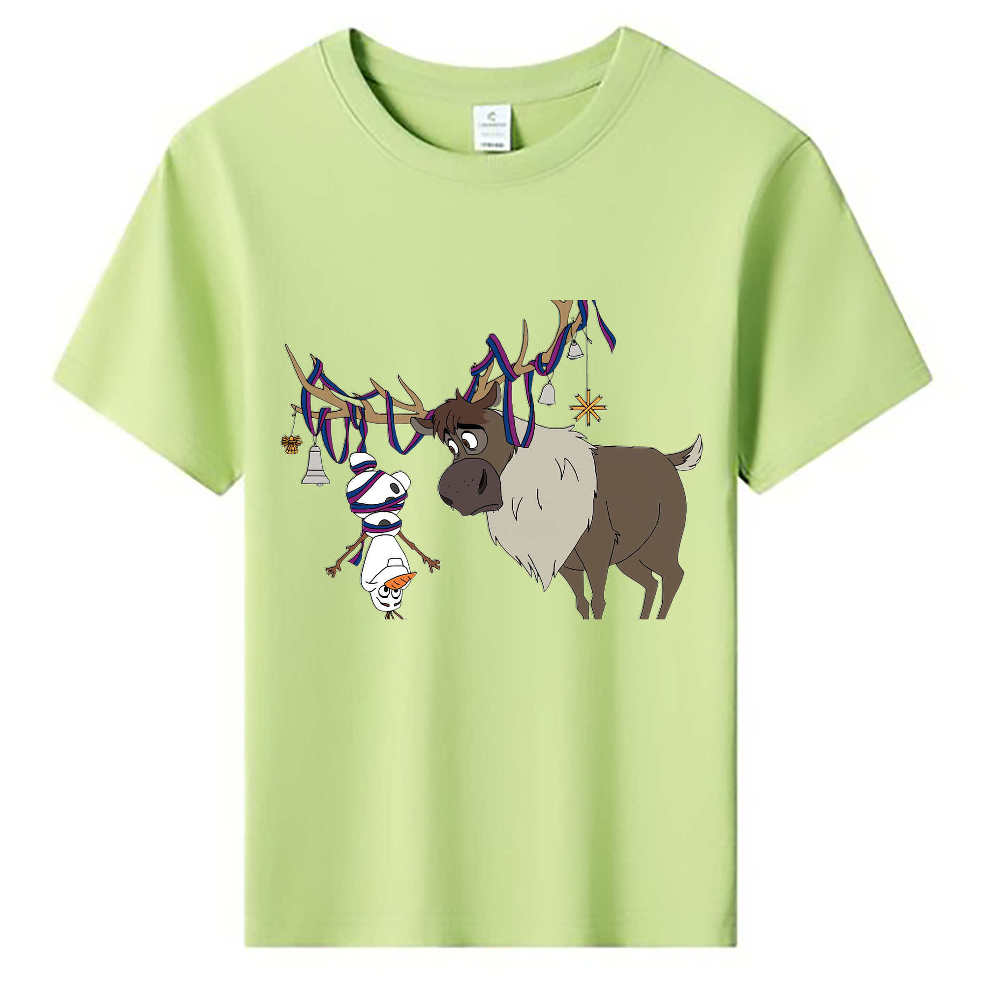 （画像用） アナと雪の女王 アンナ エルサ Frozen Anna Elsa 綿100％キッズTシャツ（フロントプリント）